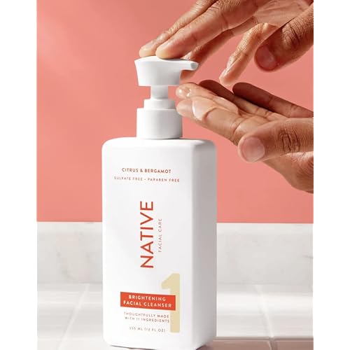 Native Brightening Face Wash, Spa Day Every Day Facial Cleanser (2 Pack) | Daily Face Cleaner for Radiant and Bright Skin, Citrus & Bergamot, 12 fl oz