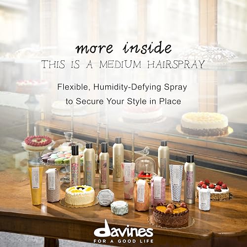 Davines This Is A Medium Hair Spray, Medium Hold Flexible Finish - Fine Mist for Brushable Hold & Natural Movement - Humidity Resistant, 13.53 Fl Oz