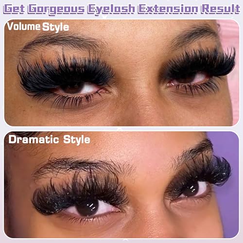 200D Lash Clusters 12-20mm Cluster Eyelash Extensions Thick Volume Eyelash Clusters 224pcs Mink False Eyelashes Clusters Soft Wispy Individual Lashes DIY Lash Extension, by KLHYIT