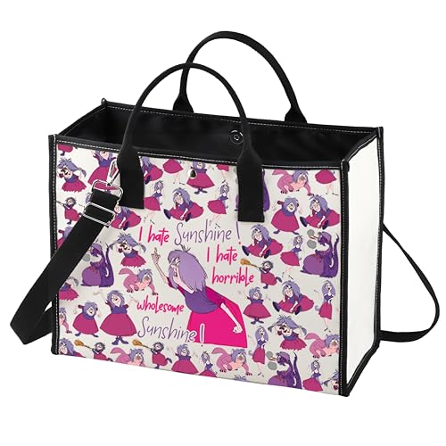 LEVLO Madam Mim Cosmetic Bag Sword Stone Movie Fans Gift I Hate Sunshine I Hate Horrible Whole Some Sunshine Makeup Zipper Pouch Bag For Women Girls (Hate Sunshine LT)