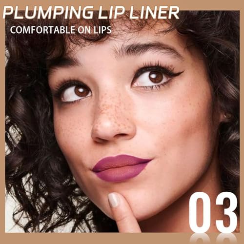 Matte Lip Liner ? Dual-Ended Retractable Pencil with Silicone Smudger, Waterproof Long Wear Crayon for Flawless Contour & Plump Lips, Vegan Cruelty-Free Beauty for Everyday Elegance (03#, 1PCS)