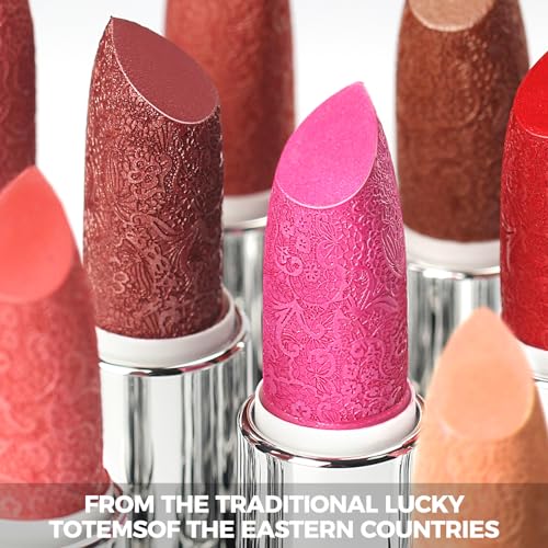 Anglicolor Glitter Metallic Nude Pink Lipstick,High Impact Lipcolor,Lightweight Hydrating Formula Smooth and Non-Sticky,Lipstick For Women,Full-Coverage Lip Makeup(07 PURE ENVY, 4g)