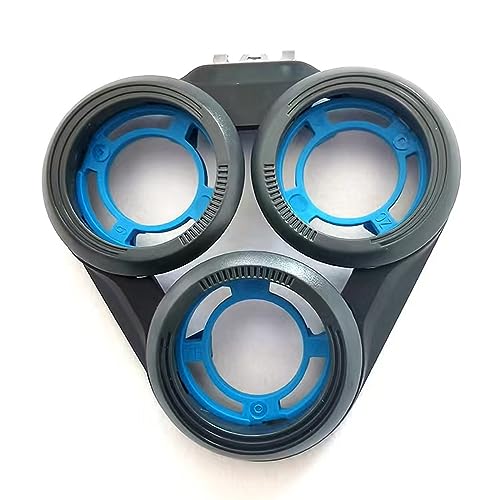 3PCS Shaver Head Blade Holder Plate Fits for Series 5000, 3PCS Razor Retaining Lock-Ring Blue Blade Retaining Rings for SH50 Series