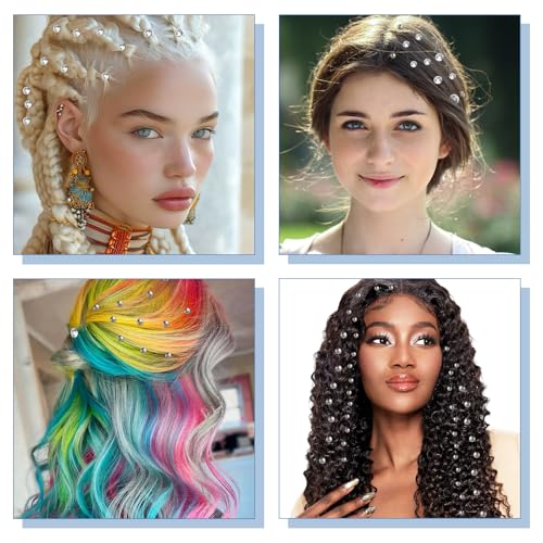 1320 Pcs Hair Gems, Self Adhesive Glitter Hair Jewels, Face Jewels Stickers for Makeup,Crafts, Home Decor Scrapbooking DIY, Face Rhinestones Stick on