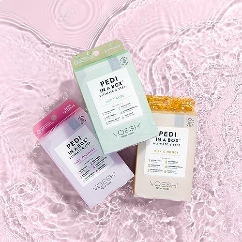 VOESH Pedi in Box Ultimate 6 Step- Ultimate Spa Pack- Intensive Foot Pack- At Home Pedi- Pedi in a Box- At Home Spa- DIY Spa- Pedicure- Pedi- DIY Pedi