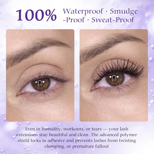 Lash Cluster Glue, Lash Cluster Bond & Seal, 2-in-1 Adhesive for Eyelash Extensions, 72H Waterproof & Long-Lasting Hold,Non-Irritating Gentle Formula, Strong Hold Bond and Seal