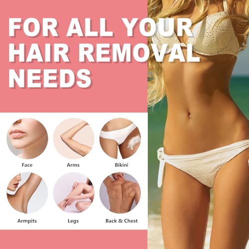 3lb Hard Wax Beads Bulk, Hypoallergenic Brazilian Waxing Bead, Unscented Sensitive Skin Stripless Coarse Hair Removal Wax bean Refill for Body, Face, Bikini Line, Underarm, Chest, Legs