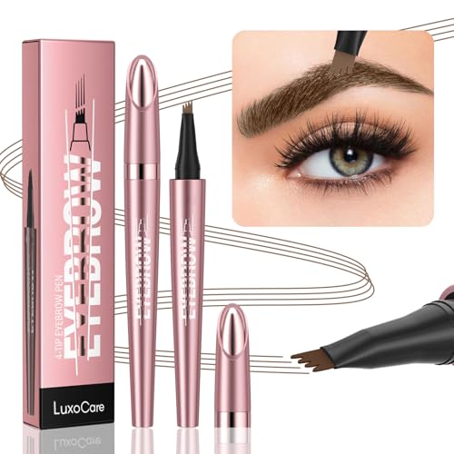 New Four-Tip Microblading Eyebrow Pen - Waterproof Long-Lasting Smudge-Proof, Natural Looking Fine Stroke, Perfect for Women's Perfect Brows and Defined Eye Eyebrow Makeup
