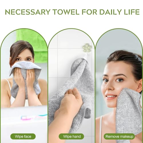 SINLAND Microfiber Face Cloths Highly Absorbent Washcloths Soft Feel Fingertip Towels Multi-Purpose Wash Cloths for Bathroom, Gym, Hotel, Spa and Kitchen, 12Inch x 12Inch