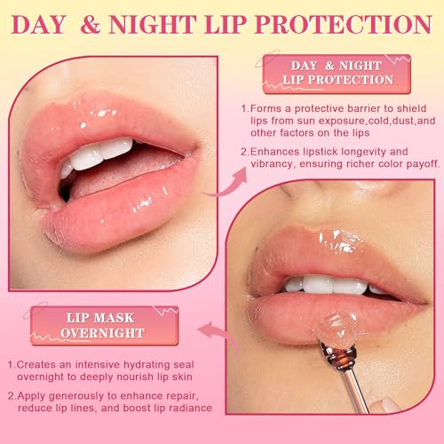 5PCS Lip Scrub and Mask Set,Cherry Strawberry and Honey Pot Lip Balm,2PCS Lip Exfoliator Scrub and Moisturizer,Clean and Repair,Reduce Fine Lines,Natural Ingredients,Cruelty Free