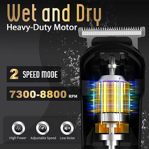 Ufree Beard Trimmer with T Blade Trimmer for Men, Beard Grooming Kit, Gifts for Men, Wet & Dry, Rechargeable