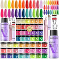 Acrylic Nail Kit for Beginner: Complete Set with 24 Colors Acrylic Powder & Liquid Long Last Durable Quick Dry for Nail Manicure with Nail Drill and Basic Accessories