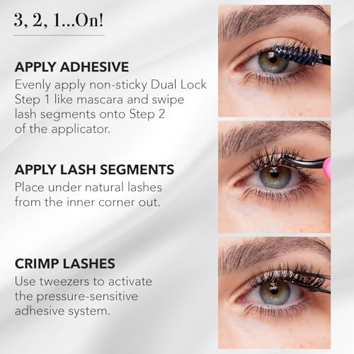 Pro Lash SoftWear Professionally Styled Lash Clusters - Seamless, Lightweight Lashes - 7-Day Cluster Eyelash Extensions - Waterproof Lashes Clusters - Single Set - Classic Shorties No. 05 Black
