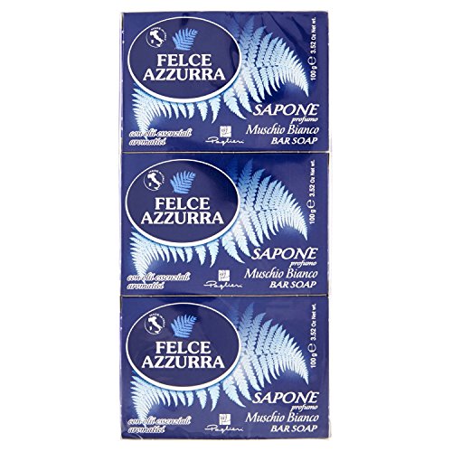 Felce Azzurra Blue Fern Moss Soap Gr.100, Pack of 3