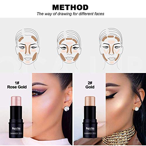 Magical Halo Highlighter Stick Powder Highlighting Brightening Makeup Cosmetic(02#)
