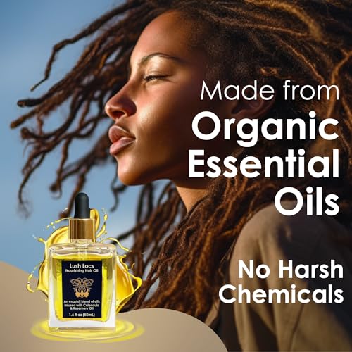 NVLX LABS Rosemary Hair Oil (1.6 Oz) | Peppermint, Tea Tree & Lemongrass Blend | Lightweight Hair & Scalp Oil for Locs, Dreads, Sisterlocs | Vegan, Organic Hair Care Gift for Women & Men