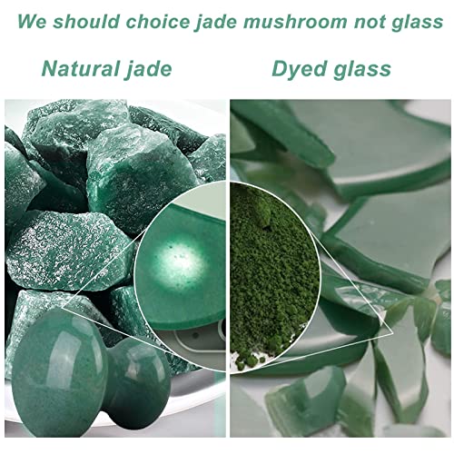 ideayard Mushroom Gua sha 2Pcs Jade Eye Massage Facial Tool Smooth Cute Mushroom Shaped Scraping for Women SPA Lift Remove Wrinkles (Green(2pcs)