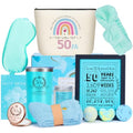 50th Birthday Gifts for her ? Luxury 12PCS Spa Gift Basket for Her with Tumbler, Candle, Bath Bombs, Picture Frame & More ? Unique Gifts for 50 Year Old Women, Mom, Wife, Sister, Friends