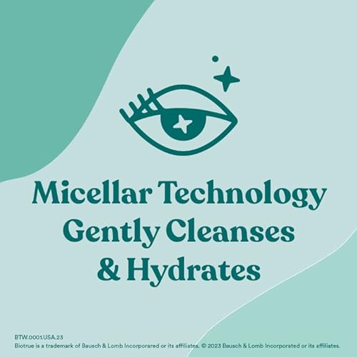 Biotrue Micellar Eyelid Cleansing Wipes, Fragrance-Free Eyelid Care for Dry, Irritated Eyes, Gently Cleanses, Hydrates & Soothes Eyelids, Moisturizing Eye-Wipes for Daily Use, 30 Count,(Pack of 2)