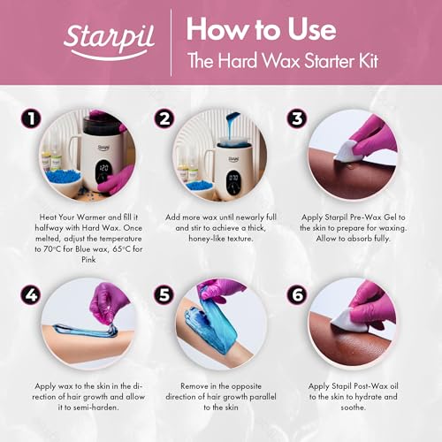 Starpil Wax Warmer - Digital Mini Wax Warmer for Hair Removal 8.4oz / 238g ? Best for Hard Wax Beads ? Use for Hair Removal ? Adjustable Temperature Wax Pot for Facial Hair (White)