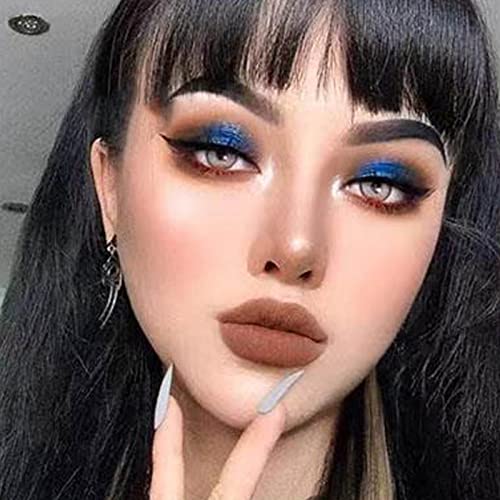 MEICOLY 2pcs Blue Eyeshadow Stick for Halloween Corpse Bride Avatar Sally Makeup, Metallic Shimmer Crayon, Waterproof Shiny Rotating Single Eye Shadow Pencil Eyeliner Stick