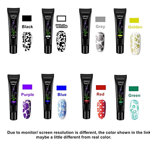 Nail Stamping Gel Polish Set 8Pcs Nail Art Stamping Gel 8ml Printing for Nail Plate Nail Template Stamping