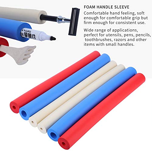 6Pcs Shaving Pen Foam Grip Tube,Non Slip Foam Handle Sleeve Cover Padding Grips for Utensil, Pens, Pencils, Razors
