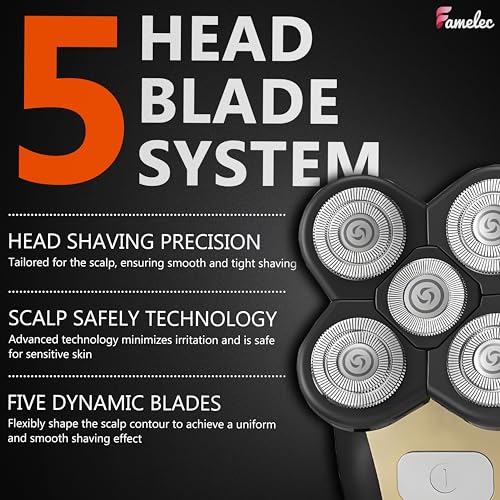 3 Pack Freedom Shaver Heads Compatible with Freedom Grooming Replacement Blades for Bald Men Head Shaver Kit, Refills Waterproof Razor Kits Fit for Electric Razor Shaver Replacement Blades