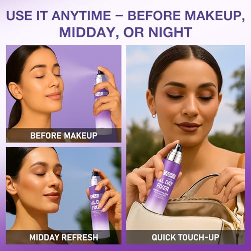 UCANBE Makeup Setting Spray - Matte Finishing Spray Long Lasting Face Mist, Oil Control Lightweight Hydrate Make Up Spray, 6.7 Fl Oz Large Size