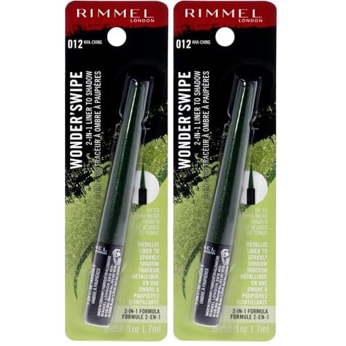 Rimmel Wonder Swipe 2-in-1 Liner To Shadow, Kha-ching, 0.058 Fluid Ounce (Pack of 2)
