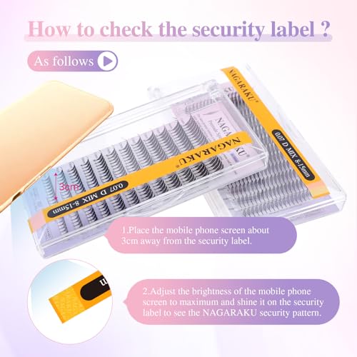 NAGARAKU Premade Spire Eyelash Extensions Air Series Feather Shape Manga Anime Individual Lashes Volume Soft Black Flat Root Spikes Fans Eyelashes DIY Clusters Lash Salon -0.07 D Curl 8-15mm Mix