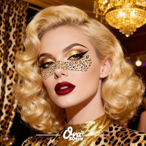 Cheetah Freckles Face Tattoo - Wild Spot & Savage Glamour Temporary Tattoos | Waterproof Leopard Print Fake Freckles for Music Festival, Halloween Costume, Party Makeup (8 Sheets)
