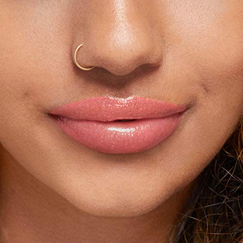 Rimmel Stay Glossy Lip Gloss - Non-Sticky and Lightweight Formula for Lip Color and Shine - 133 Bare Minimum, .18oz (Pack of 2)
