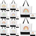 Aliceset 20 Pcs Christmas Christian Bags for Women Include 10 Canvas Tote Bags with 10 Bible Verse Makeup Bag Inspirational Religious Church Gifts for Sunday School