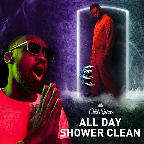 Old Spice Cleansing Body Wash for Men, 3X Defense, 24/7 Shower Fresh with Lasting Scent, 2-in-1 Body & Face Wash, NightPanther with Rich Warm Scent, 33.4 oz