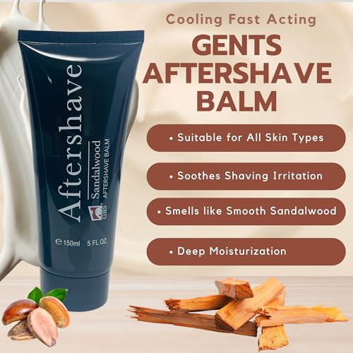 G.B.S GENTS Premium Men's Shaving Kit - 5PC Complete Set with Shave Brush, Sandalwood Aftershave, No.84 Cologne & Ceramic Bowl - Gift Set for Men