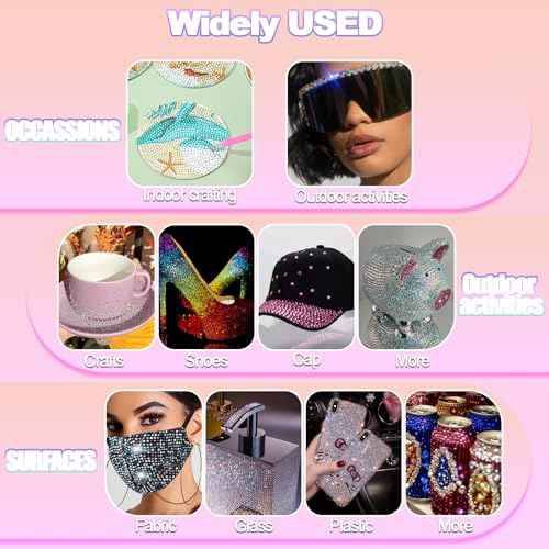 40000+Pcs Resin Jelly Rhinestones for Bedazzling, 3mm Multicolor Flat Back Gems Bedazzler Kit with 3Pcs 10ml B7000 Jewelry Glue, Colorful Bulk Jewels for Book Shoes Crafts Tumblers Nail Art DIY