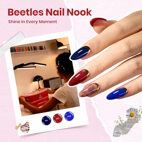 Beetles Nail Nook Gel Nail Polish Set - 119 PCS 100 Colors Gel Polish Kit Base Glossy Matte Glitter Top Coat Glitter Pearl Cat Eye White Red Pink Nude Uv Led Nails Easter Gift for Women