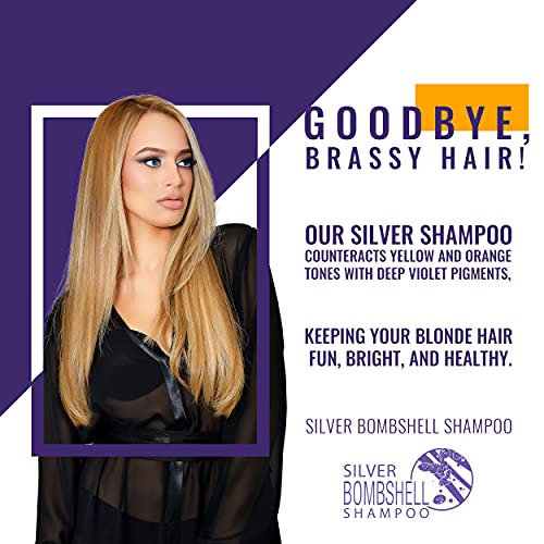 Global Keratin GK Hair Moisturizing Conditioner (10.1 fl.oz/300ml) -Silver Bombshell for Blonde and Gray Hair Removes Yellow Brassy Tones for Woman (280 ml/9.5 oz)