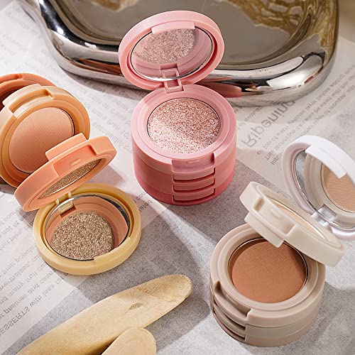 Erinde 4 Colors Eyeshadow Palette, Matte Shimmer Quartet, High Pigmented, Long Lasting, Ultra-Blendable, Rich Colors with Velvety Texture Eye Makeup Palette with Mirror, Great for Travel M03#