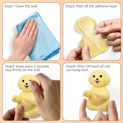 Labrador Waterproof Silicone Razor Holder, for Shower Room Bathroom Kitchen Living Room Office Hanging Razors Plugs Towels, Animal Razor Holder for Women, Funny Gifts for Dog Lovers Dog Mom Dad