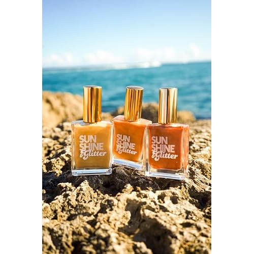 Sunshine & Glitter Shimmer Spray Oil ? Bronze Goddess ? Hair & Body Mist Hydrating Lightweight, Fast-Absorbing Glitter Oil ?Vegan, Beach Glow, Festival Ready, Glow Getter, Woman, Girls, Beauty,Tanning