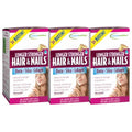 Applied Nutrition Longer Stronger Hair & Nails - 60 Liquid Soft-Gels, Pack of 3 - Biotin, Silica & Collagen - 90 Servings