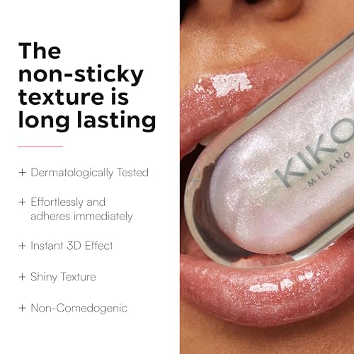 KIKO Milano 3D Hydra Lip Gloss ? High Shine, Hydrating, Plumping, Non-Sticky, Moisturizing Lip Makeup