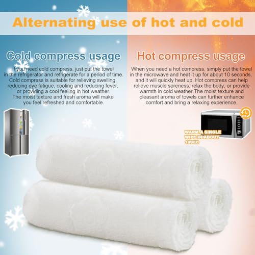 Moist Cotton Towel Bulk Moist Towelettes Individually Wrapped 8.7" x 8.7",White Towel Services,Refreshment Pre Moistened Towels Lavender,Lemon,Mint and Unscented for Sport Party Spa (pack of 200)