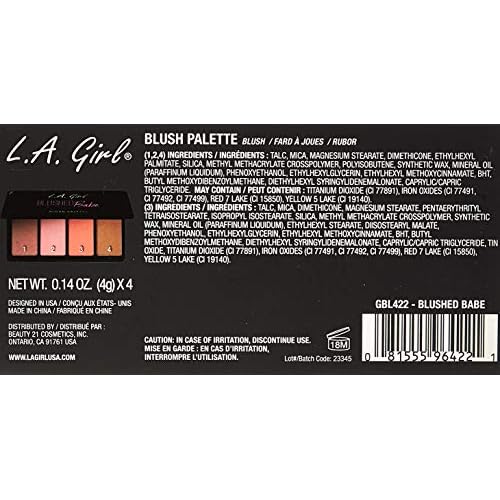 L.A. Girl Fanatic Blush Palette, Blushed Babe GBL422