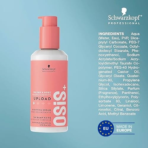 OSiS+ Upload Volume Cream - Lightweight Volumizing Treatment with Heat Protection
