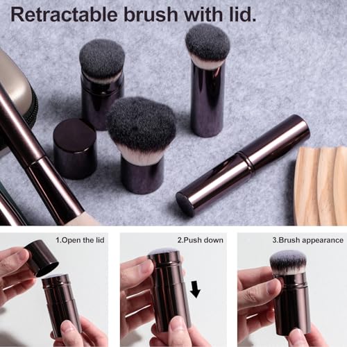 BS-MALL Makeup Brushes Set Pro ? 22 Pcs Foundation Concealer Blush Eyeshadow Brush with Portable Cosmetic Case for Travel & Events