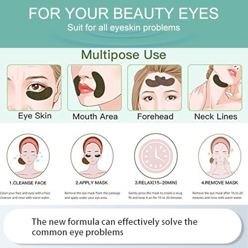 30 Pairs Lip Mask Under Eye Masks Patches, Crystal Collagen Hydrating Moisturizing Smoothing Lips Gel Pads for Puffy Eyes Bags,Dark Circles,Puffiness,Fine Lines,Wrinkles,Anti-Aging Blueberry