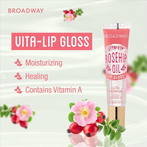 Ruby Kisses Broadway Vita-Lip Clear Lip Gloss (6 Pack Mint, Rosehip, Coconut Oil), Ultra-Hydrating & Soothing Formula with Vitamin Oils, High-Shine Non-Sticky Finish, Healing Lip Balm for Healthy Lips